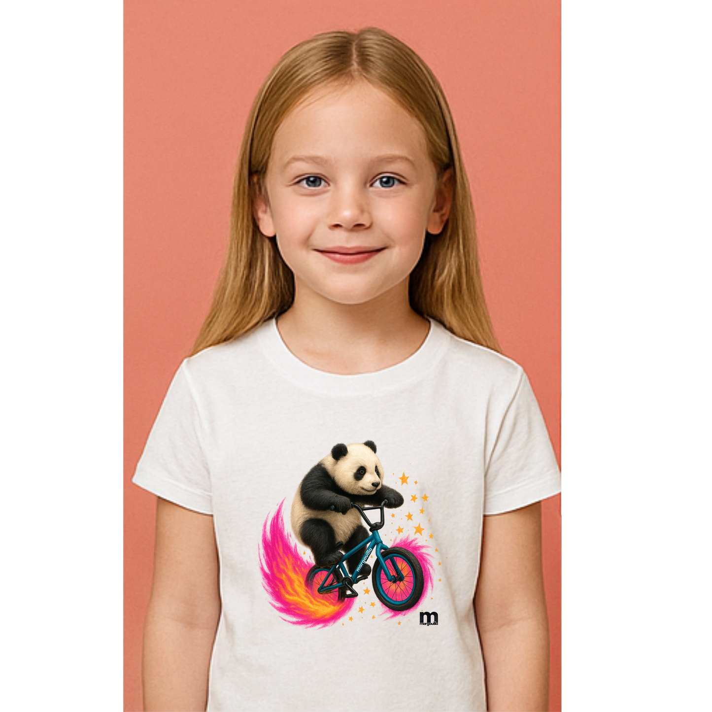 t-shirt margouilla enfant "Panda vélo"