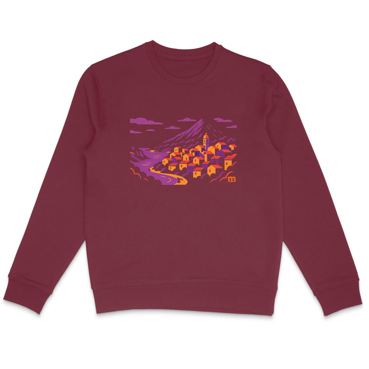 Sweat-shirt Léger Écologique village d'hiver - face_2