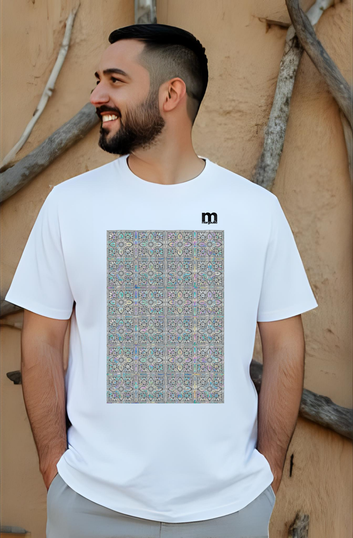 T-shirt léger 100% coton bio mosaique model