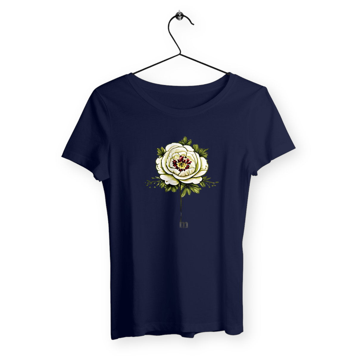 T-shirt Femme Léger 100% Coton Bio fleur du maquis - face_marine