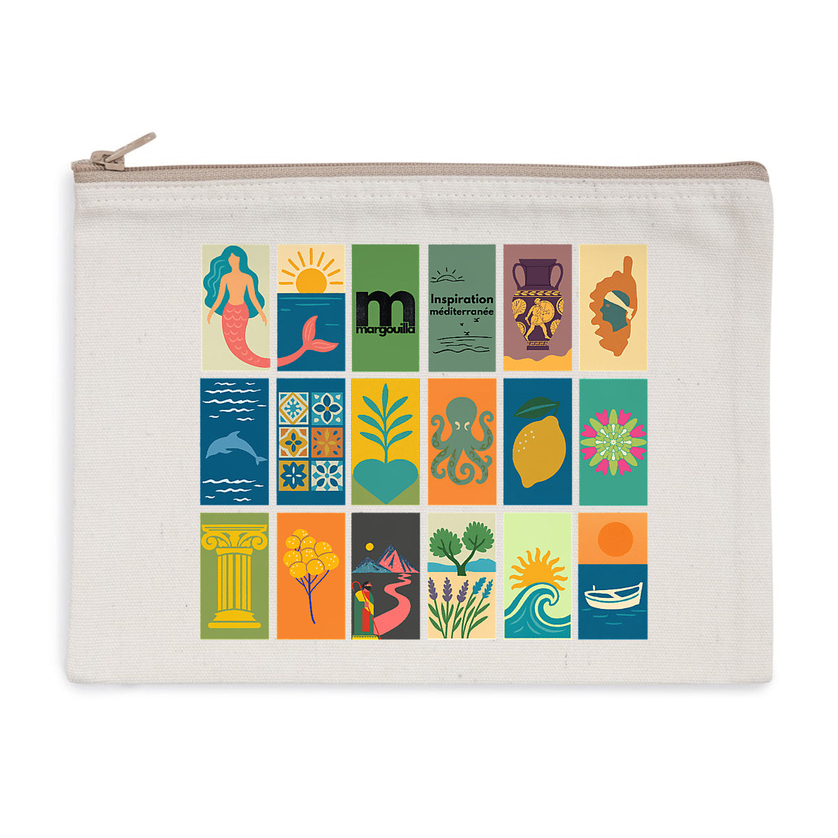 pochette margouilla recyclée patchwork - face_0