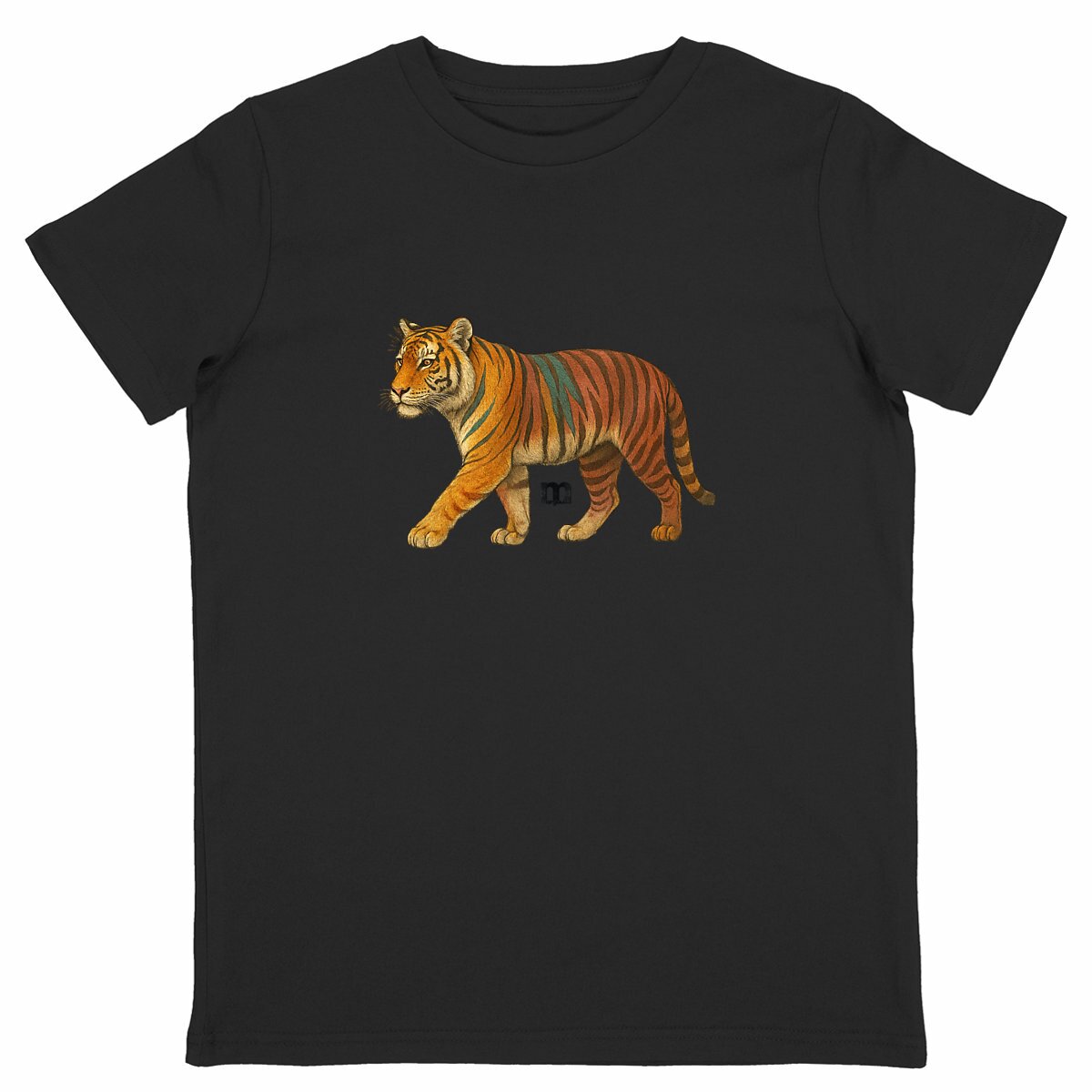 t-shirt margouilla enfant Tigre - face_noir
