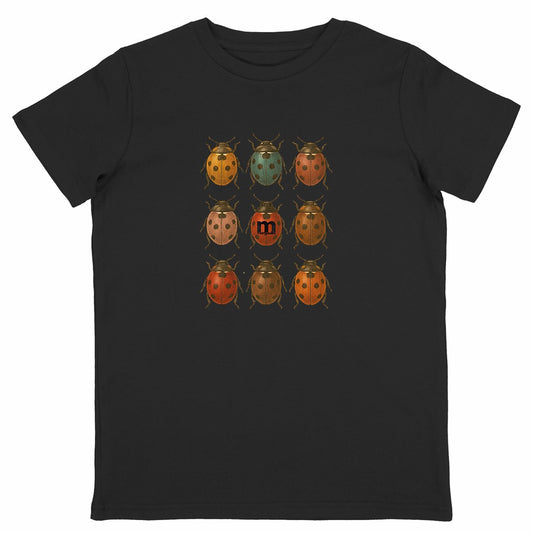 t-shirt margouilla enfant coccinelles - face_noir
