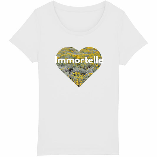 T-shirt Femme Léger 100% Coton Bio Coeur Immortelle