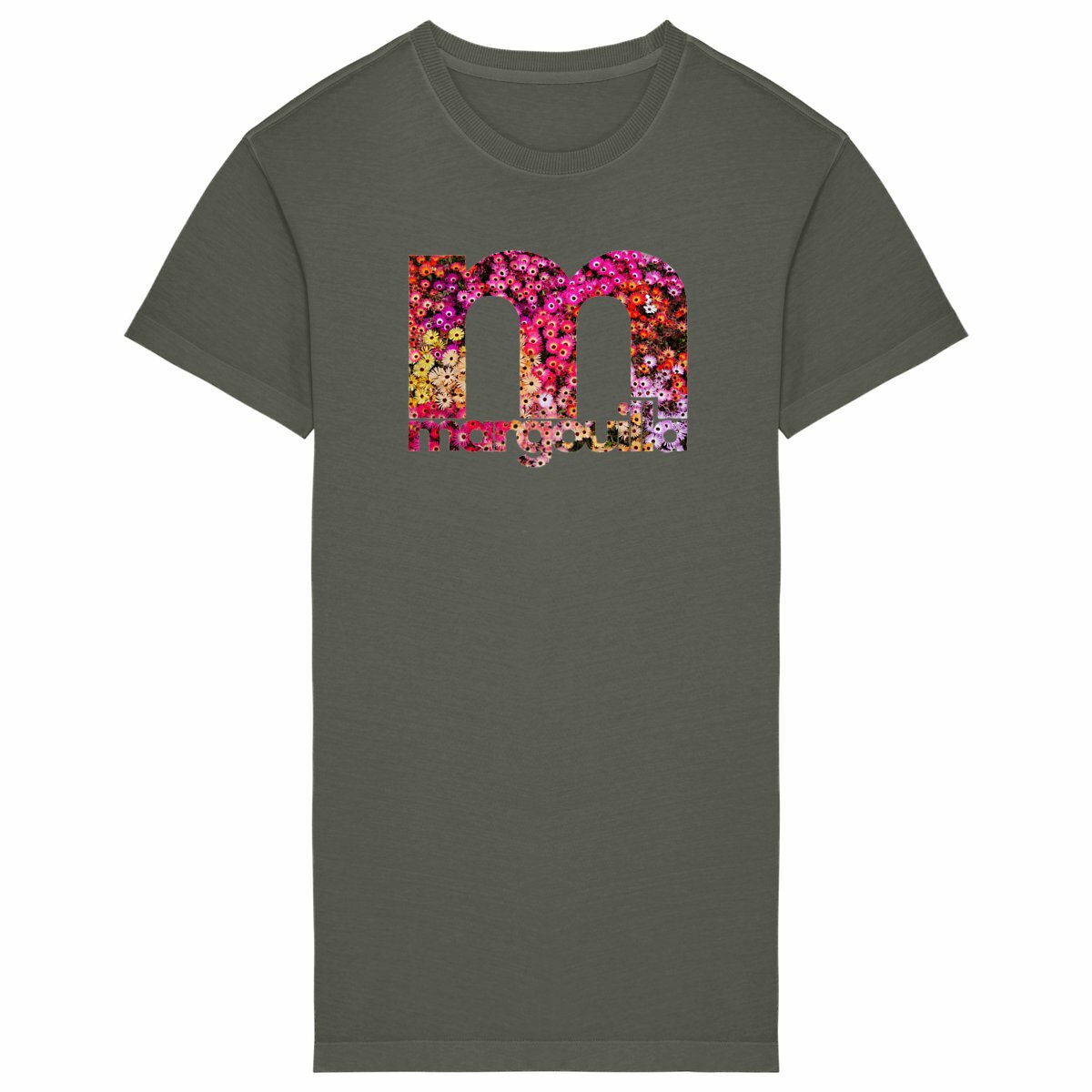 Robe T-shirt Vintage Femme 100% Coton Bio Floral