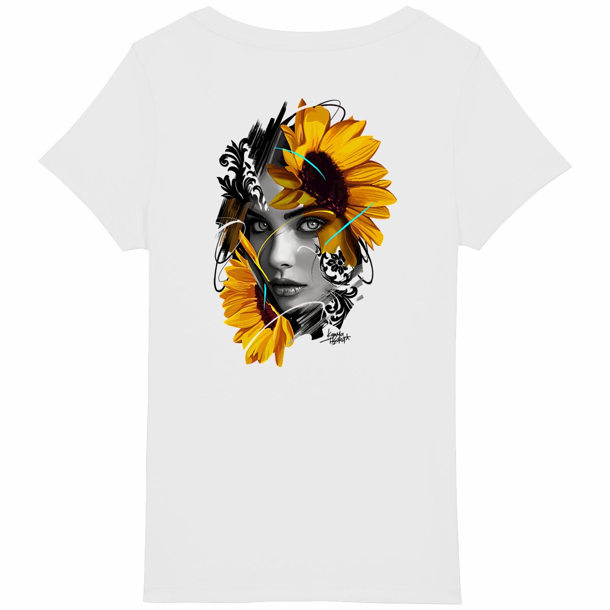 KARMATHEORA - HELIOS - T-Shirt Femme - dos_blanc