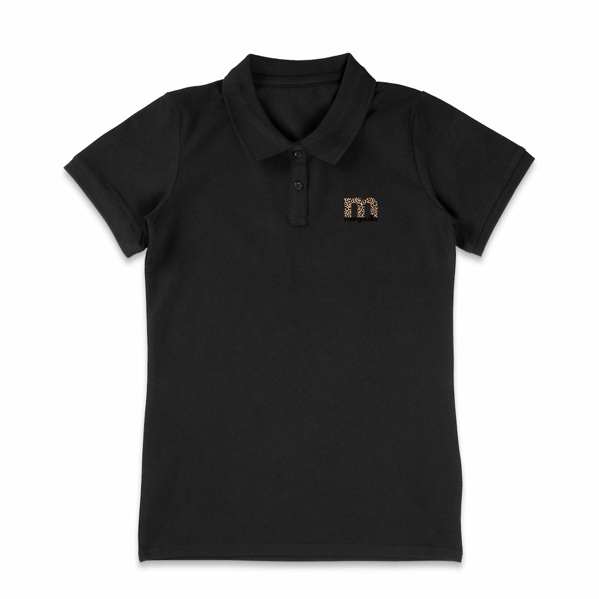 Polo femme 100% coton bio léopard