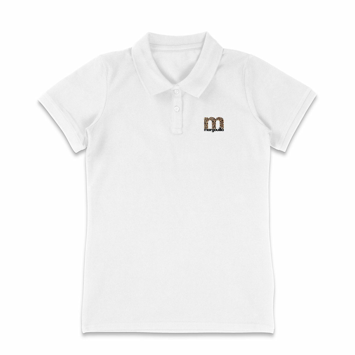 Polo femme 100% coton bio léopard
