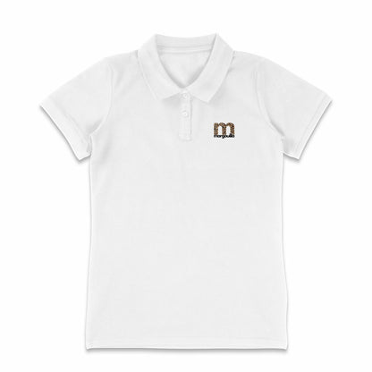 Polo femme 100% coton bio léopard