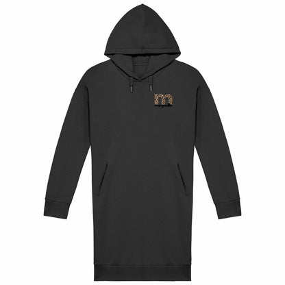 Robe Sweat Femme "margouilla léopard" - face_noir