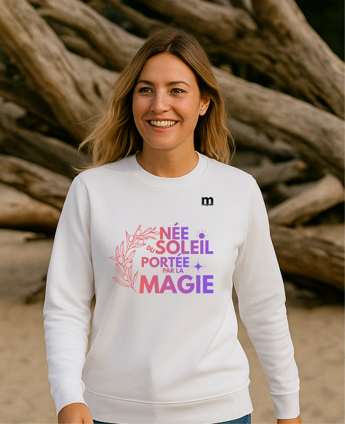 Sweat-shirt_L_ger_margouilla_soleil_magique_blanc multicolore