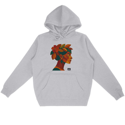 Sweat à capuche Léger margouilla fleur d'hiver - face_gris