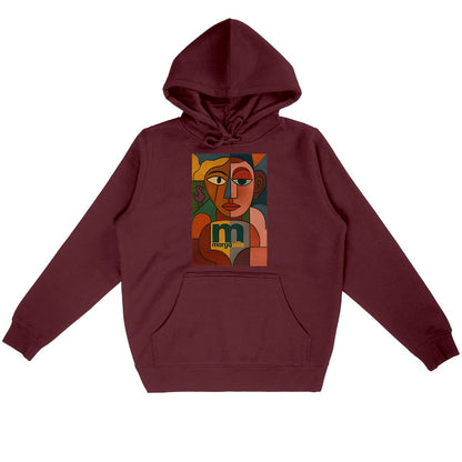 Sweat à capuche margouilla Léger "empathie" - face_bordeaux