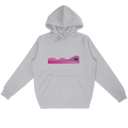 Sweat à capuche margouilla Léger "vagues d'hiver" - face_gris