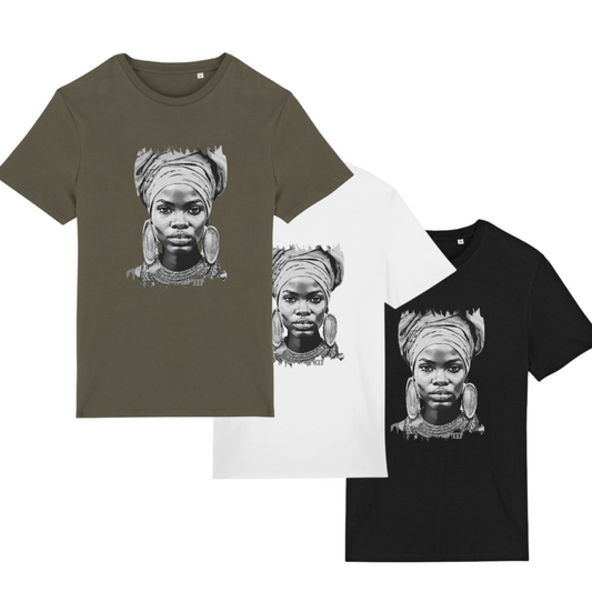 T-shirt  léger   coton bio portrait mediterraneen NB