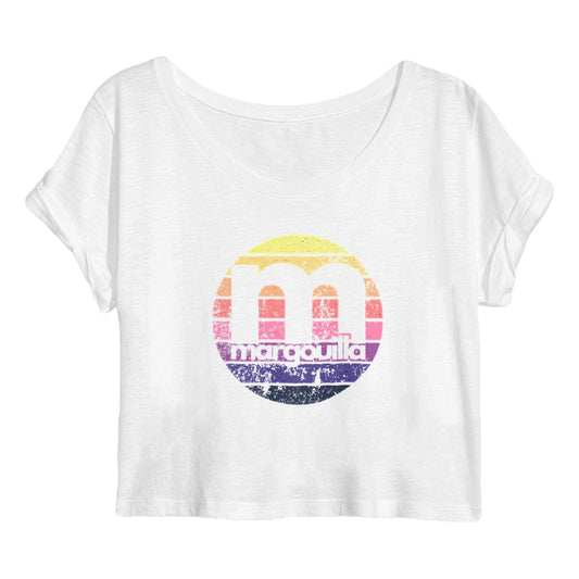 Crop top Femme 100% coton bio margouilla coucher de soleil