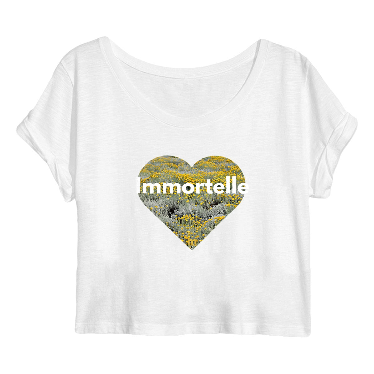 Crop top Femme 100% coton bio immortelle