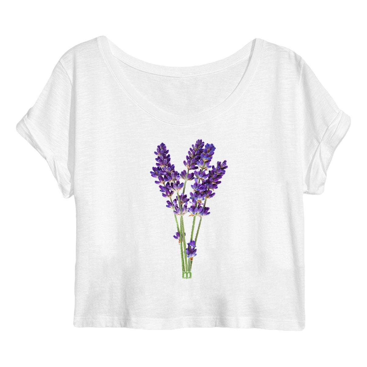 Crop top Femme 100% coton bio Lavande