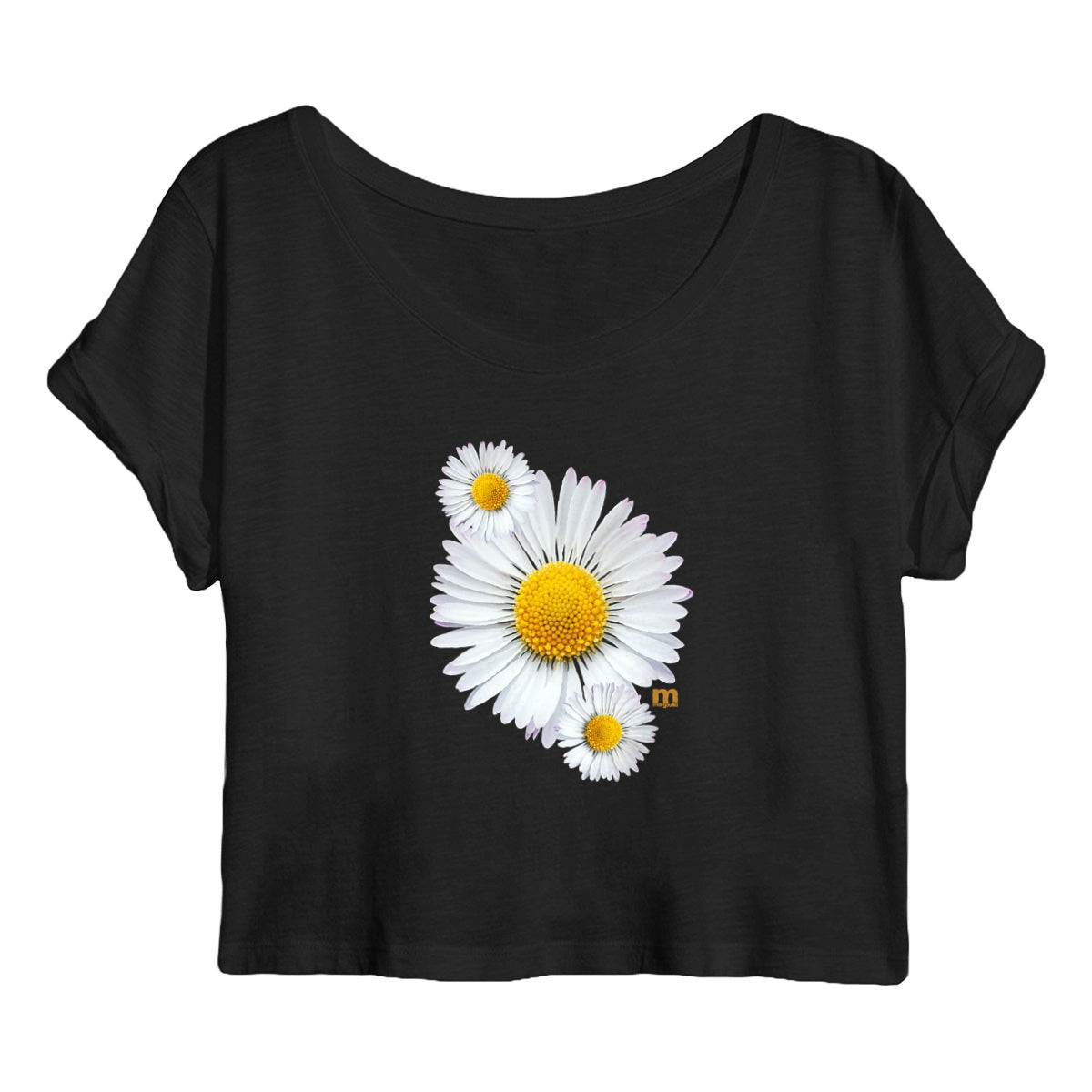 Crop top Femme 100% coton bio Pâquerette