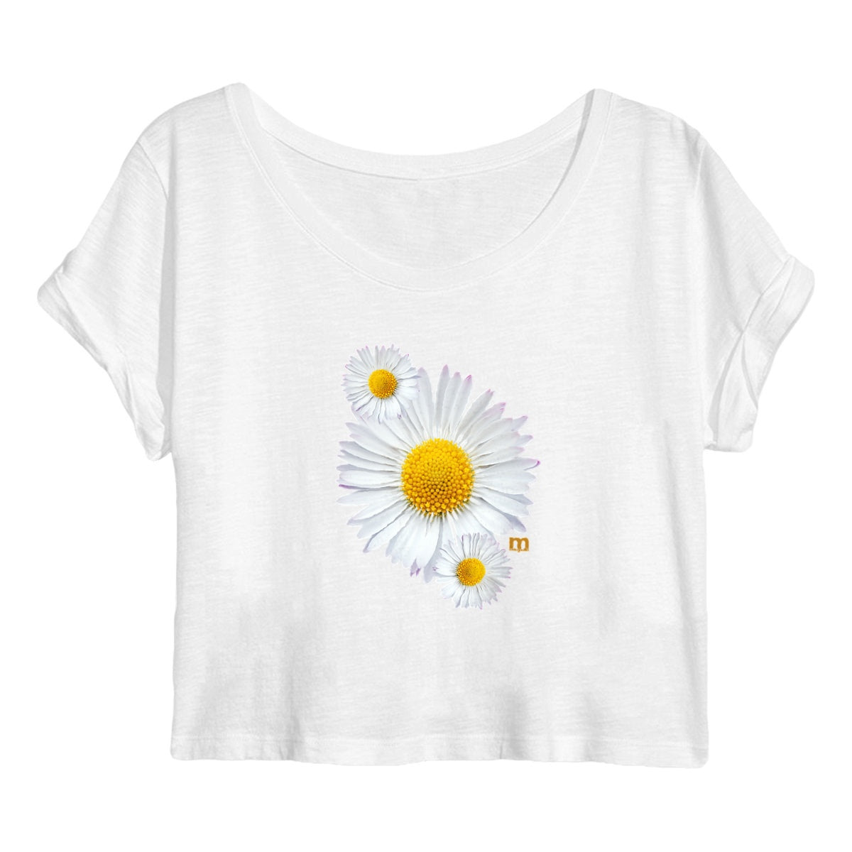 Crop top Femme 100% coton bio Pâquerette