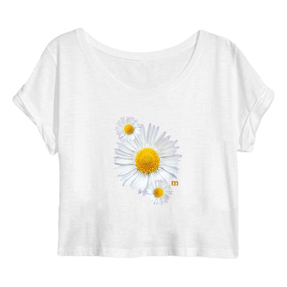 Crop top Femme 100% coton bio Pâquerette