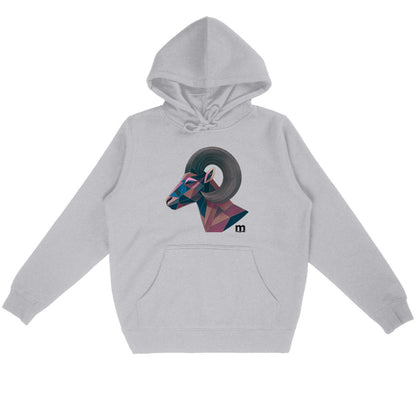 Sweat à capuche léger margouilla l'ame des sommets - face_gris