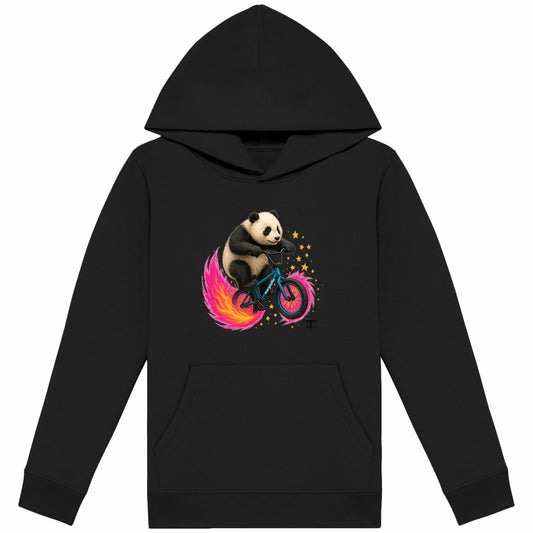 sweat léger enfant à capuche margouilla "panda" - face_noir