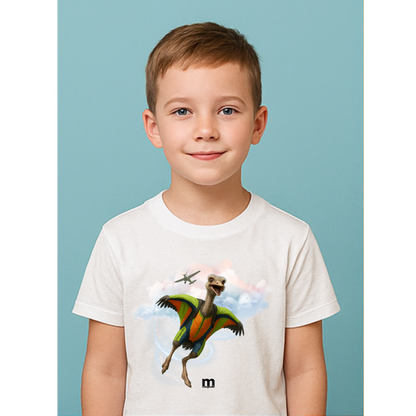 t-shirt margouilla enfant autruche en Wingsuit