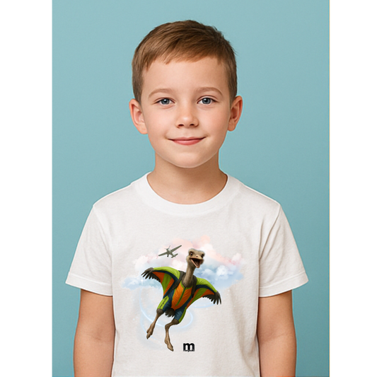 t-shirt margouilla enfant autruche en Wingsuit