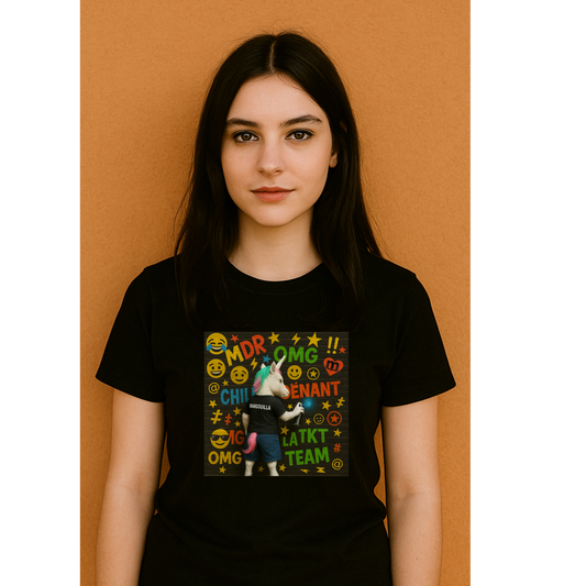 t-shirt margouilla enfant Licorne Tag OMG