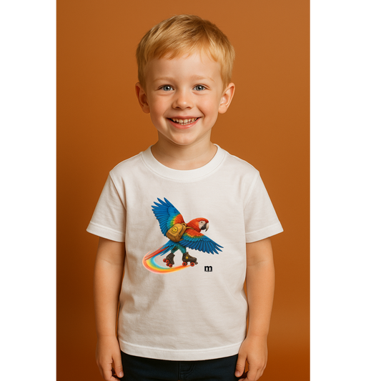 t-shirt margouilla enfant perroquet roller