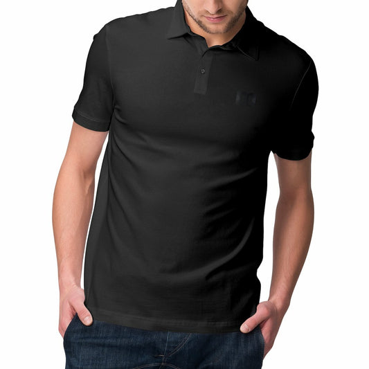 polo homme 100% coton bio  noir