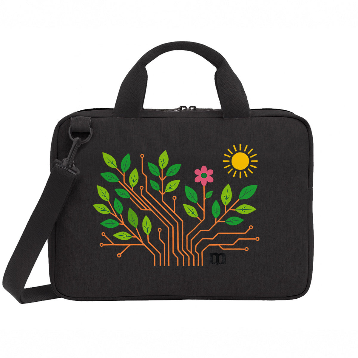 sac ordinateur margouilla 15 pouces 100% recyclé - face_0