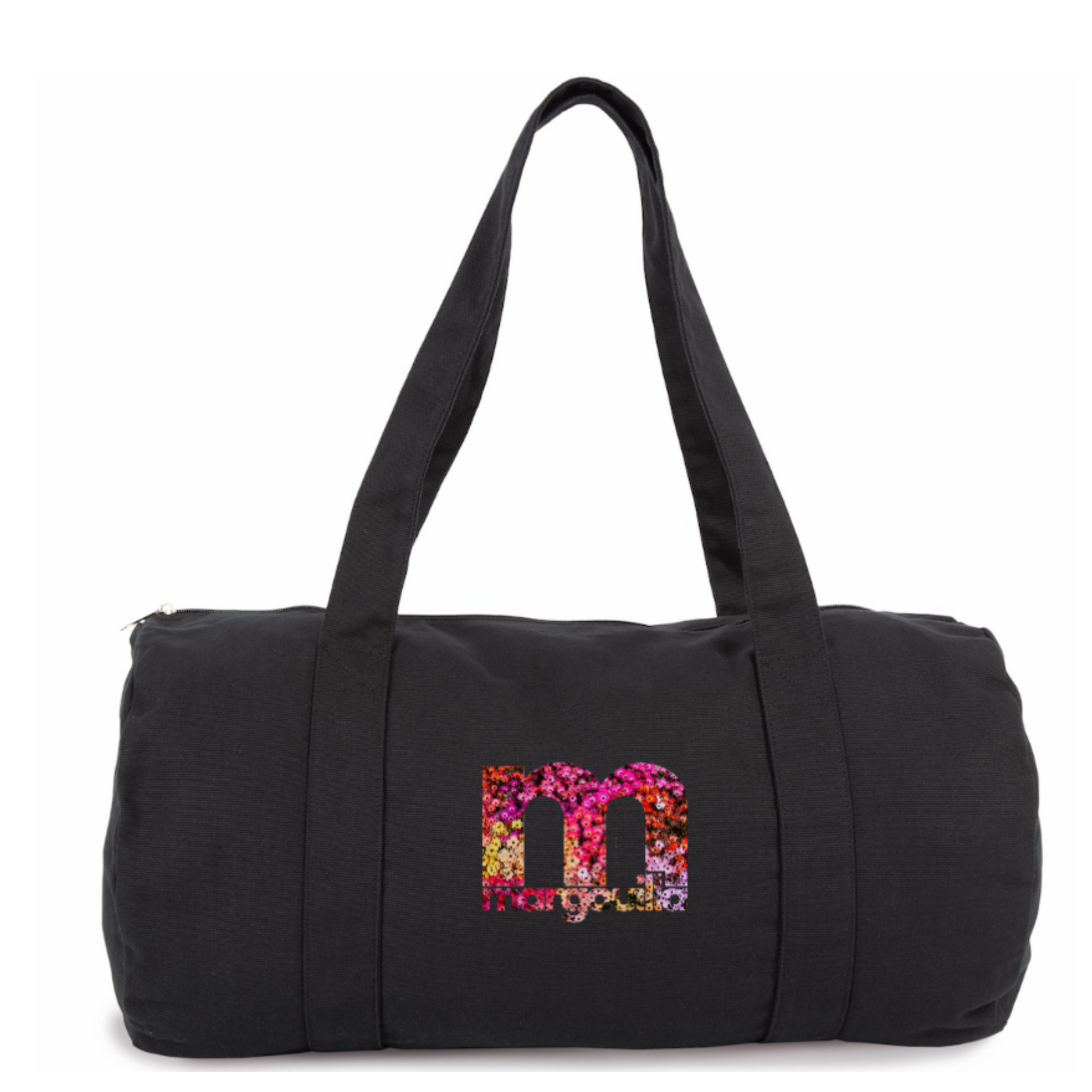 sac polochon margouilla bio floral noir