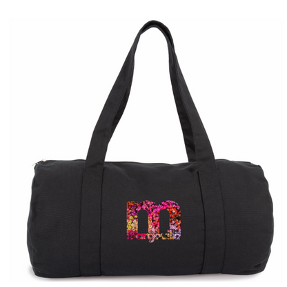 sac polochon margouilla bio floral noir