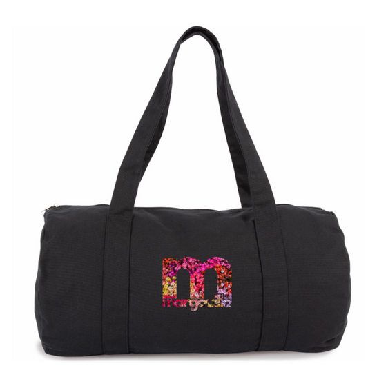 sac polochon margouilla bio floral noir