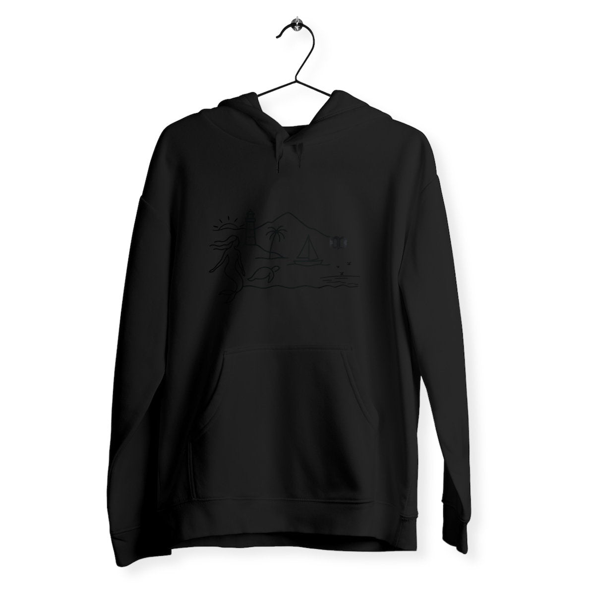 Sweat à capuche margouilla "mystique" - face_noir