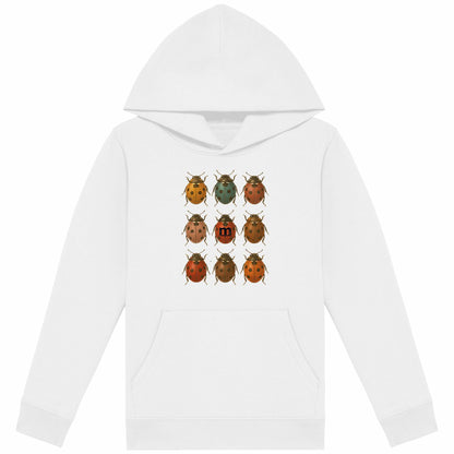 sweat léger enfant à capuche margouilla "coccinelles" - face_blanc
