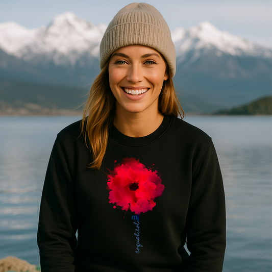 sweat leger femme margouilla coquelicot - black