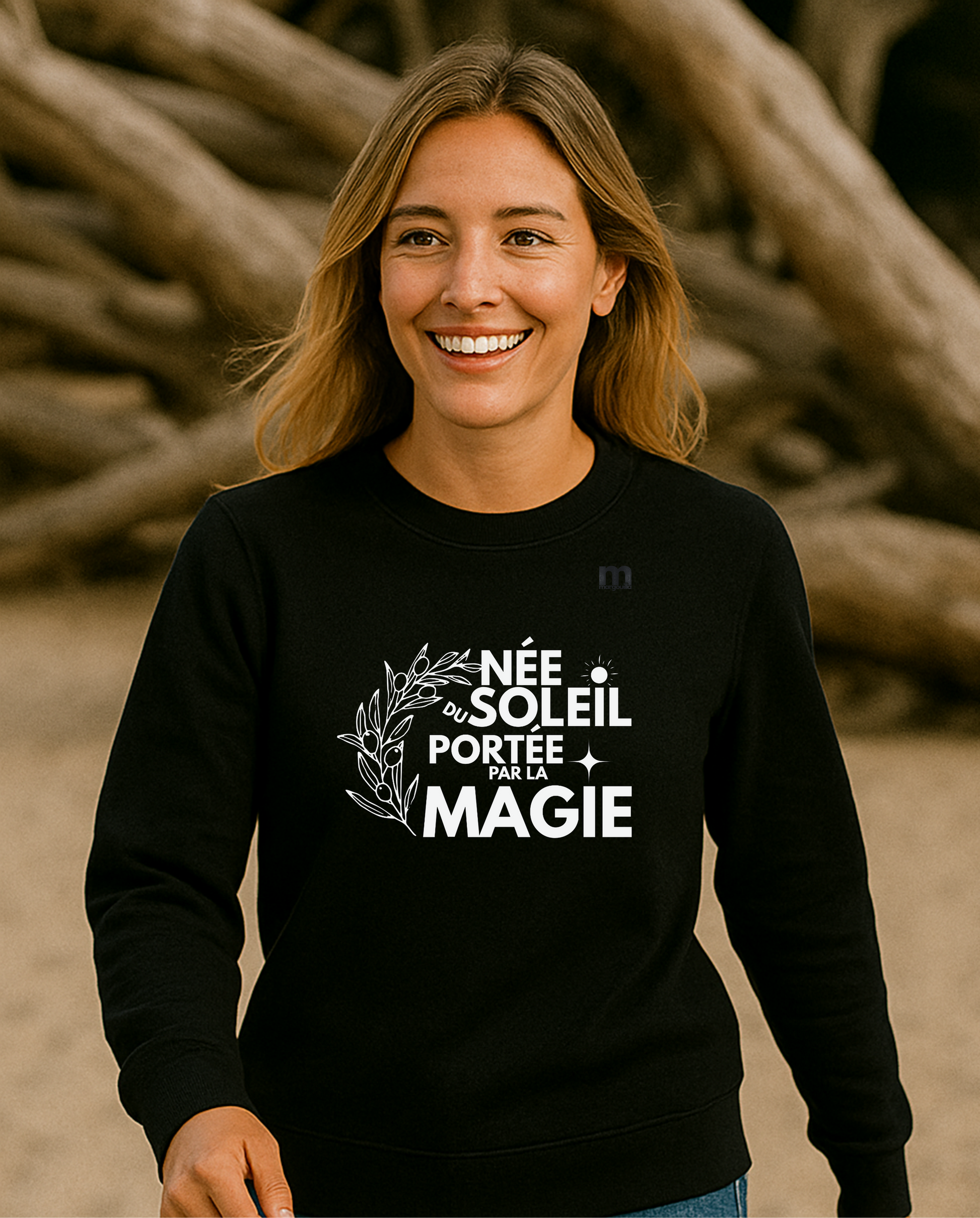 sweat margouilla née sous le soleil portée par la magie