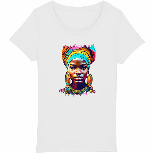 T-shirt Femme Léger 100% Coton Bio Portrait 2 Couleur