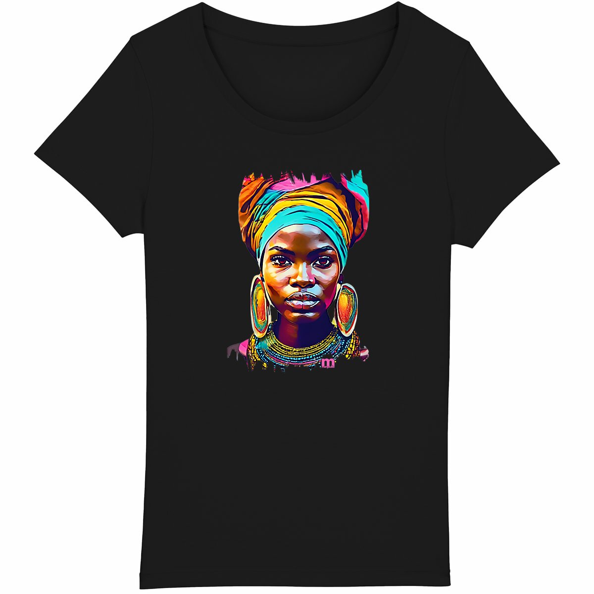 T-shirt Femme Léger 100% Coton Bio Portrait 2 Couleur