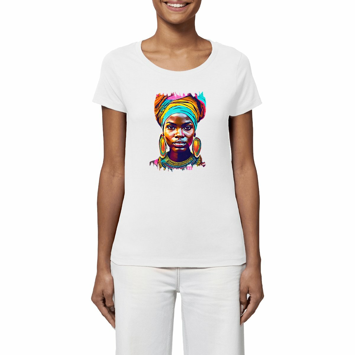 t-shirt_ margouilla femme leger coton bio portrait méditerranéen couleur