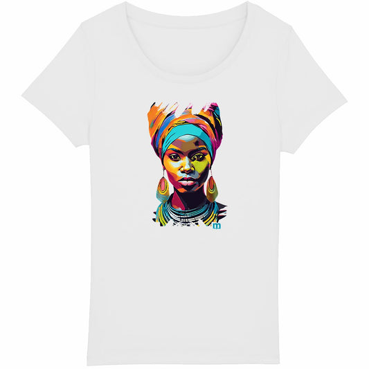 T-shirt Femme Léger 100% Coton Bio Portrait 1 Couleur