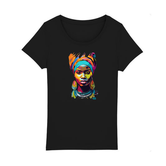 t-shirt_ margouilla femme leger coton bio portrait méditerranéen paon