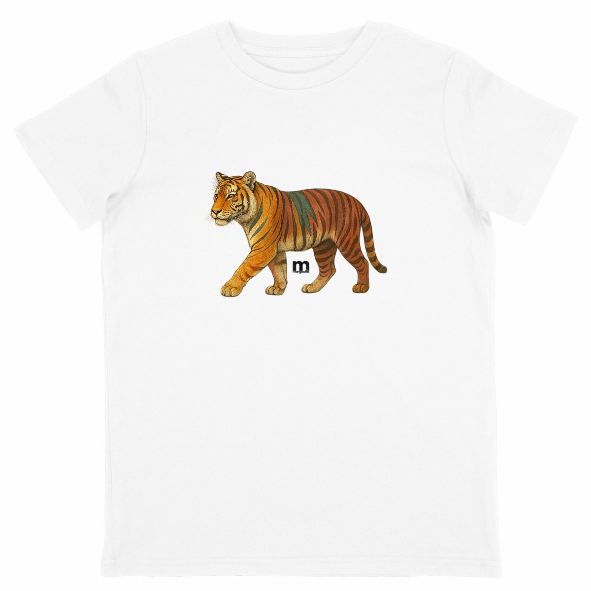 t-shirt margouilla enfant Tigre - face_blanc
