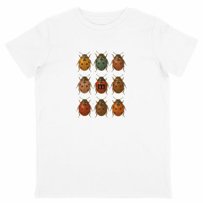 t-shirt margouilla enfant coccinelles  - face_blanc