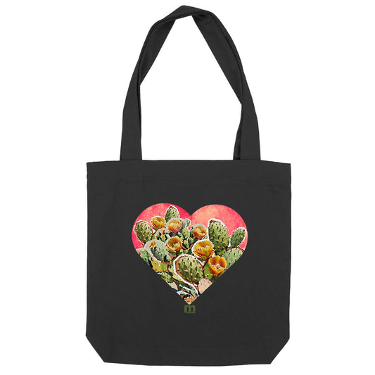 Totebag épais 100% recyclé coeur  noir