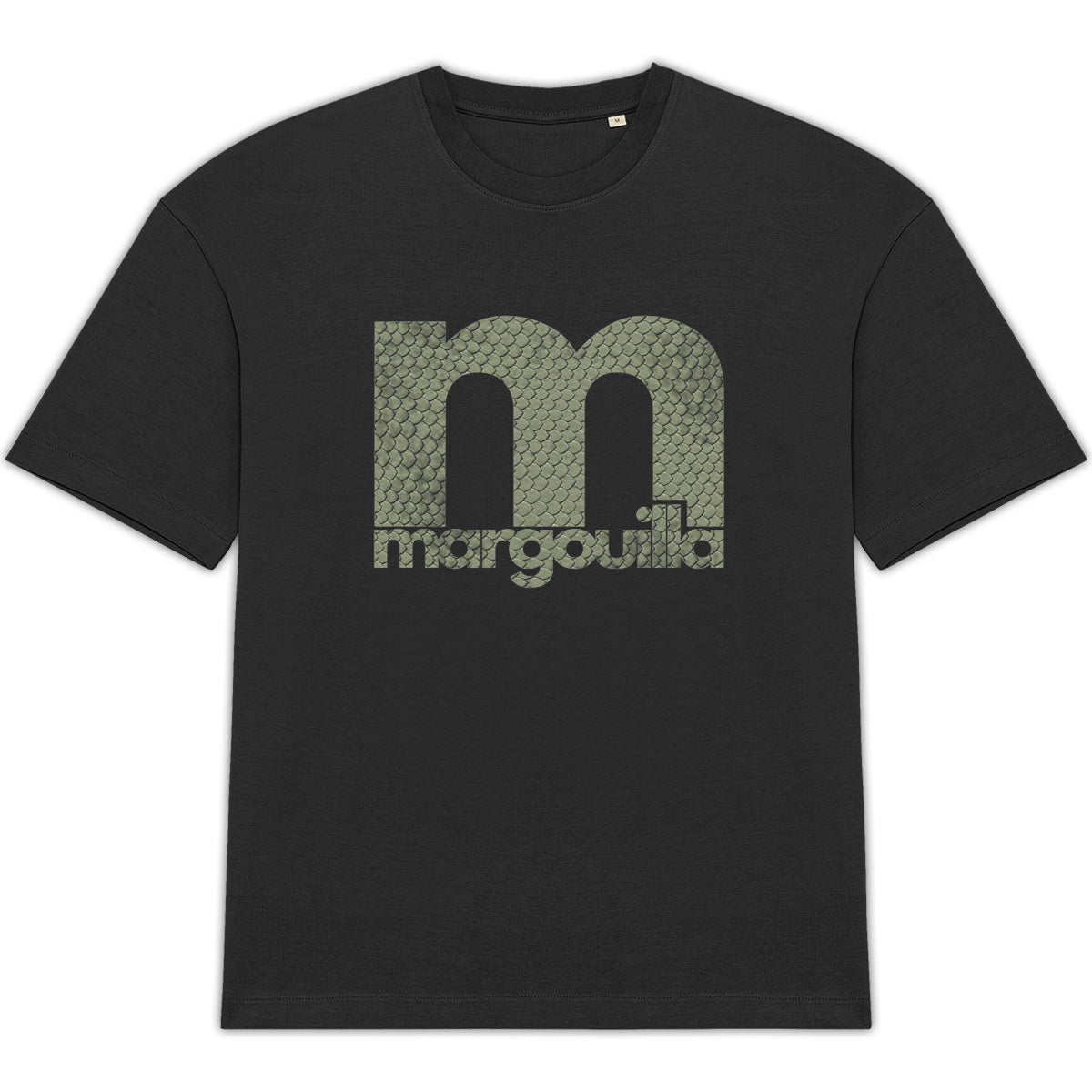T-shirt  Oversized 100 % coton bio Gris Kaki