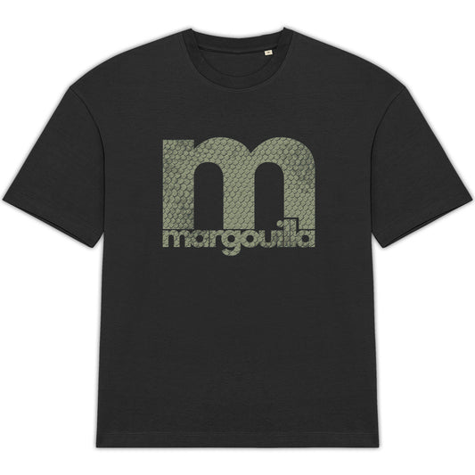T-shirt  Oversized 100 % coton bio Gris Kaki